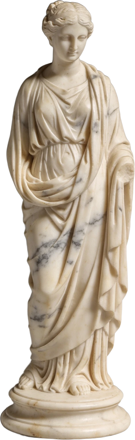 Marble statuary in the conservatory